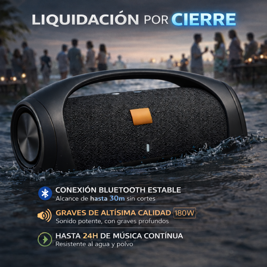¡Últimas Unidades! BOOMBOX 3™ – Sonido Imbatible y Diseño Compacto