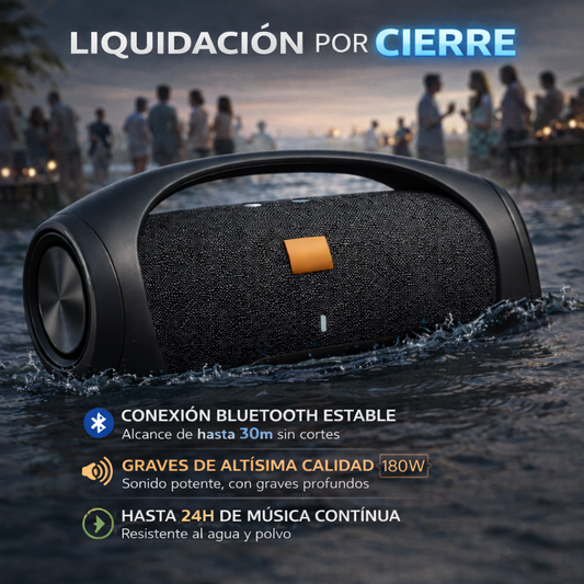 ¡Últimas Unidades! BOOMBOX 3™ – Sonido Imbatible y Diseño Compacto