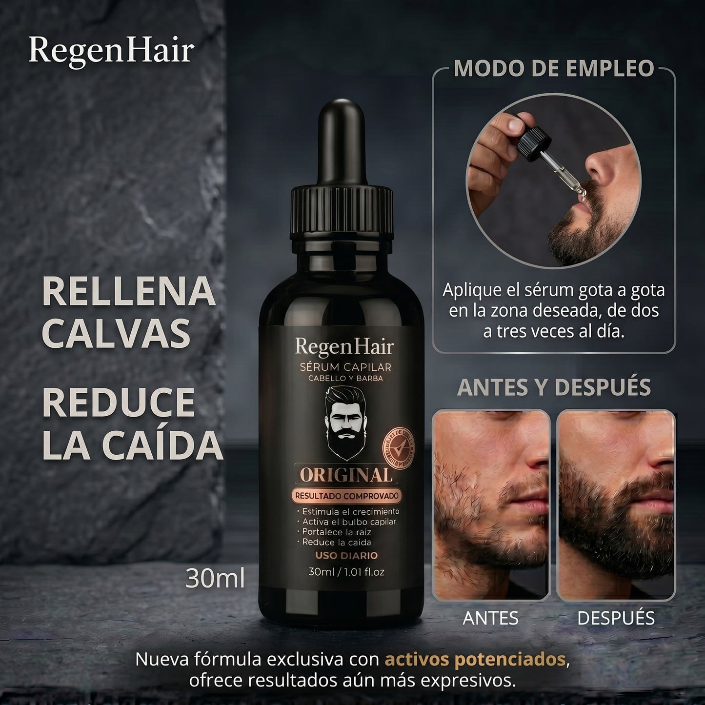 RegenHair - Sérum Capilar para Cabello y Barba