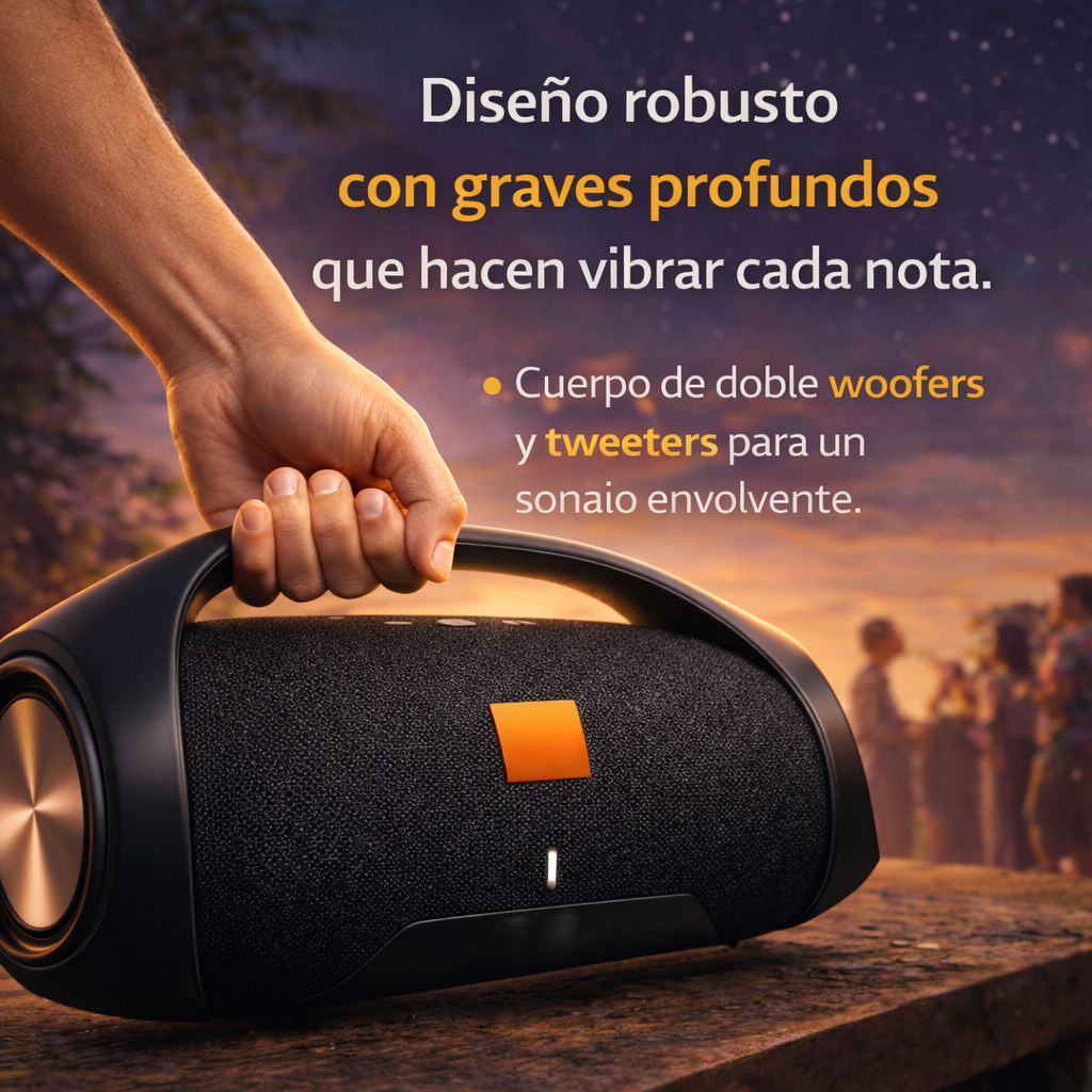 ¡Últimas Unidades! BOOMBOX 3™ – Sonido Imbatible y Diseño Compacto