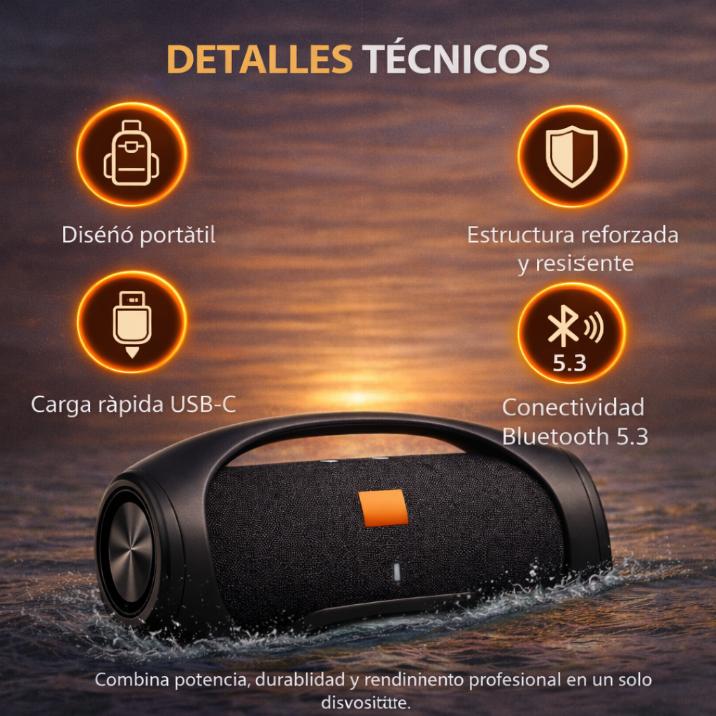 ¡Últimas Unidades! BOOMBOX 3™ – Sonido Imbatible y Diseño Compacto