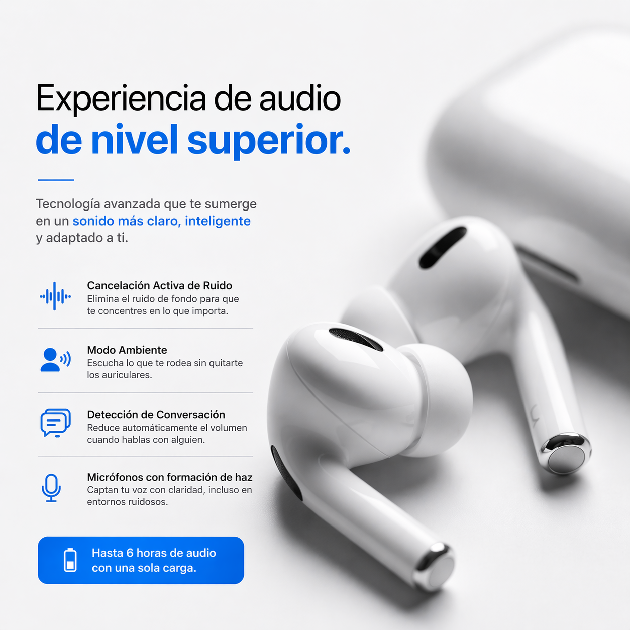AirPhones Pro 2 - El sonido más puro del mundo.